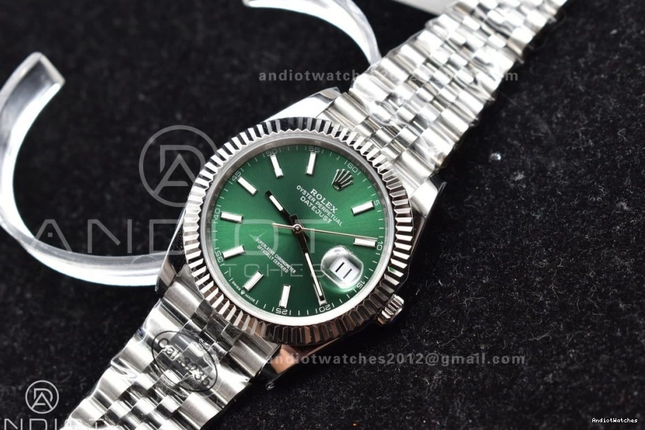 126334 635 41 Steel Dial ComfortFit Green Best SA on Jubilee Bracelet 1:1 904L Sundust Edition DateJust DIWF 0521
